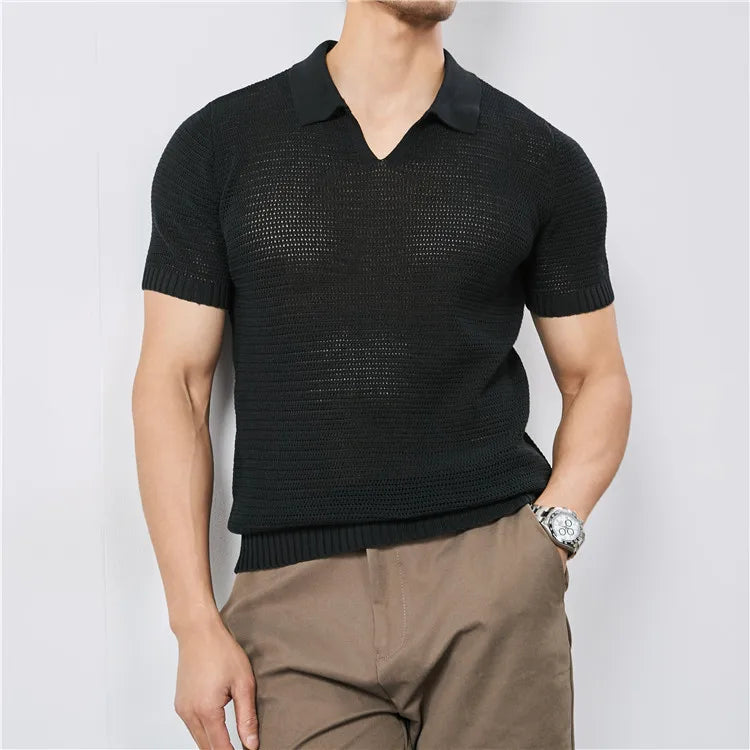 Ibiza Coastal Knit Polo