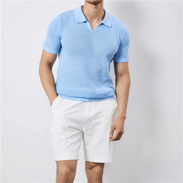 Ibiza Coastal Knit Polo