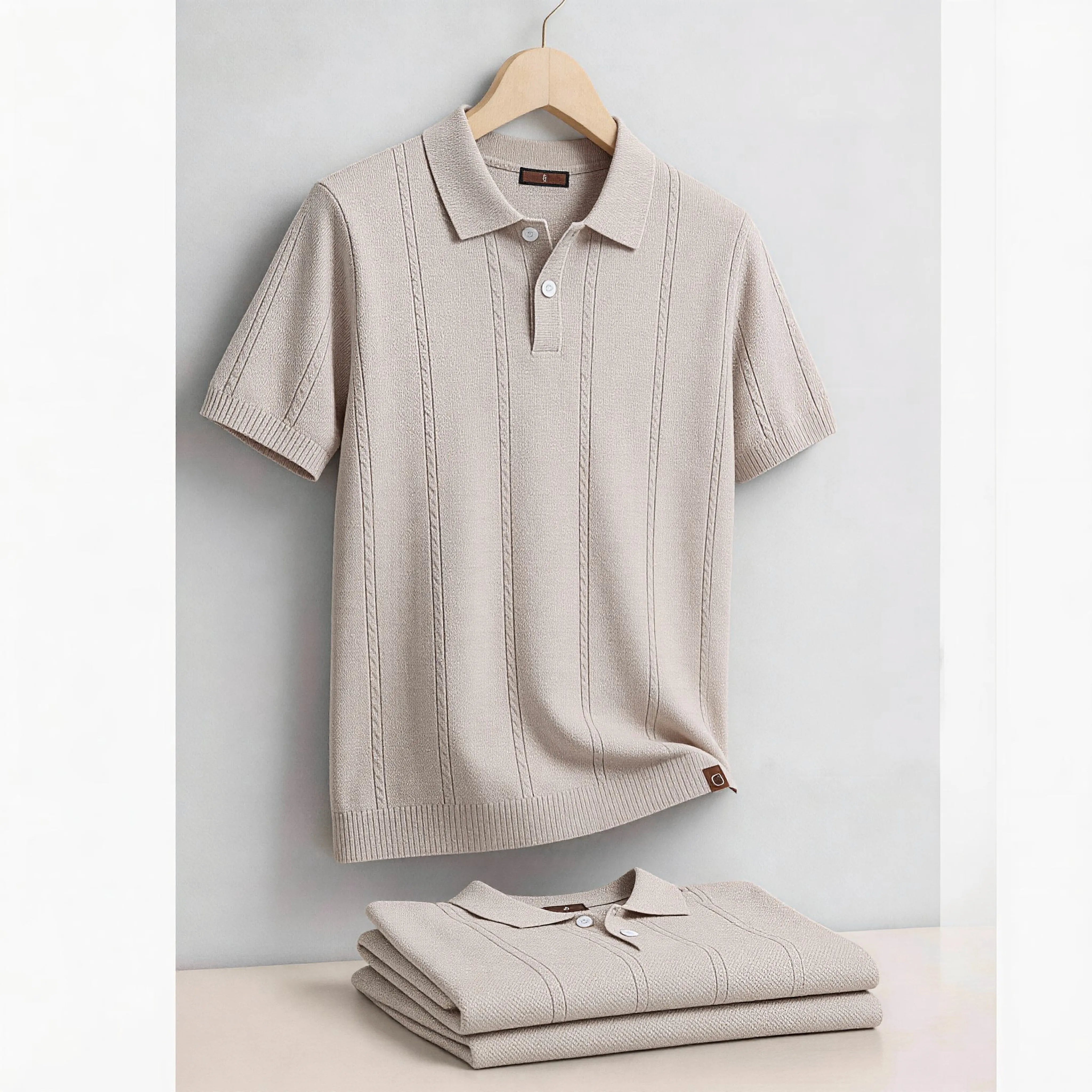 Portofino Cable Knit Polo