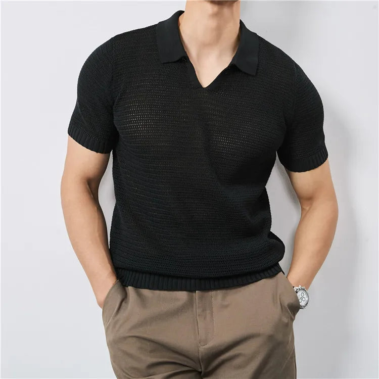 Ibiza Coastal Knit Polo