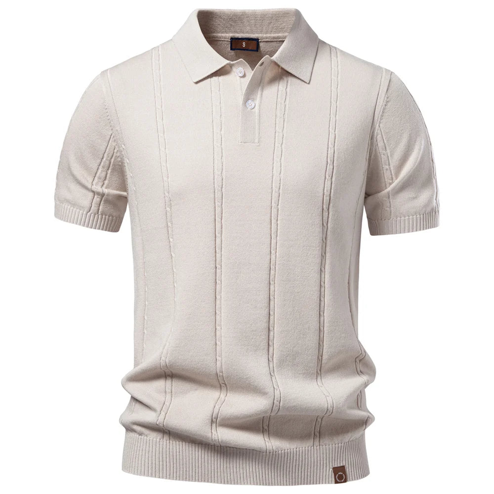 Portofino Cable Knit Polo