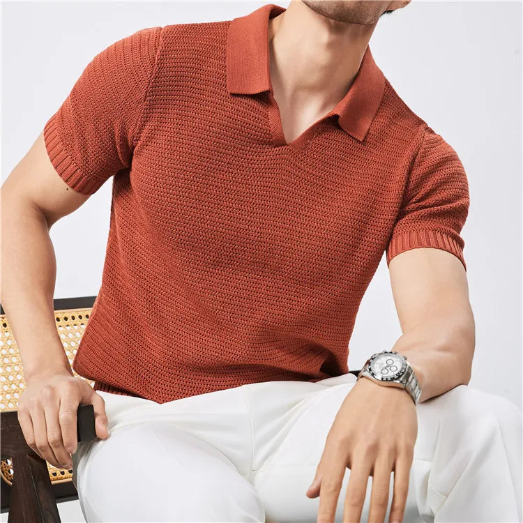Ibiza Coastal Knit Polo