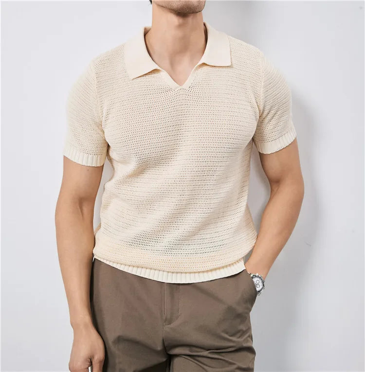 Ibiza Coastal Knit Polo