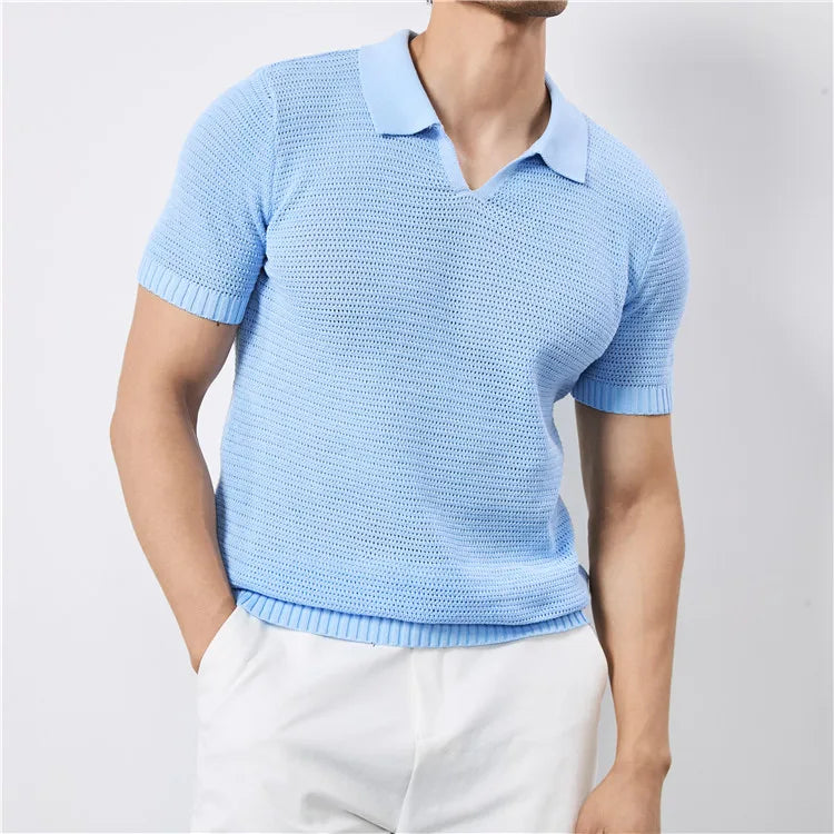 Ibiza Coastal Knit Polo